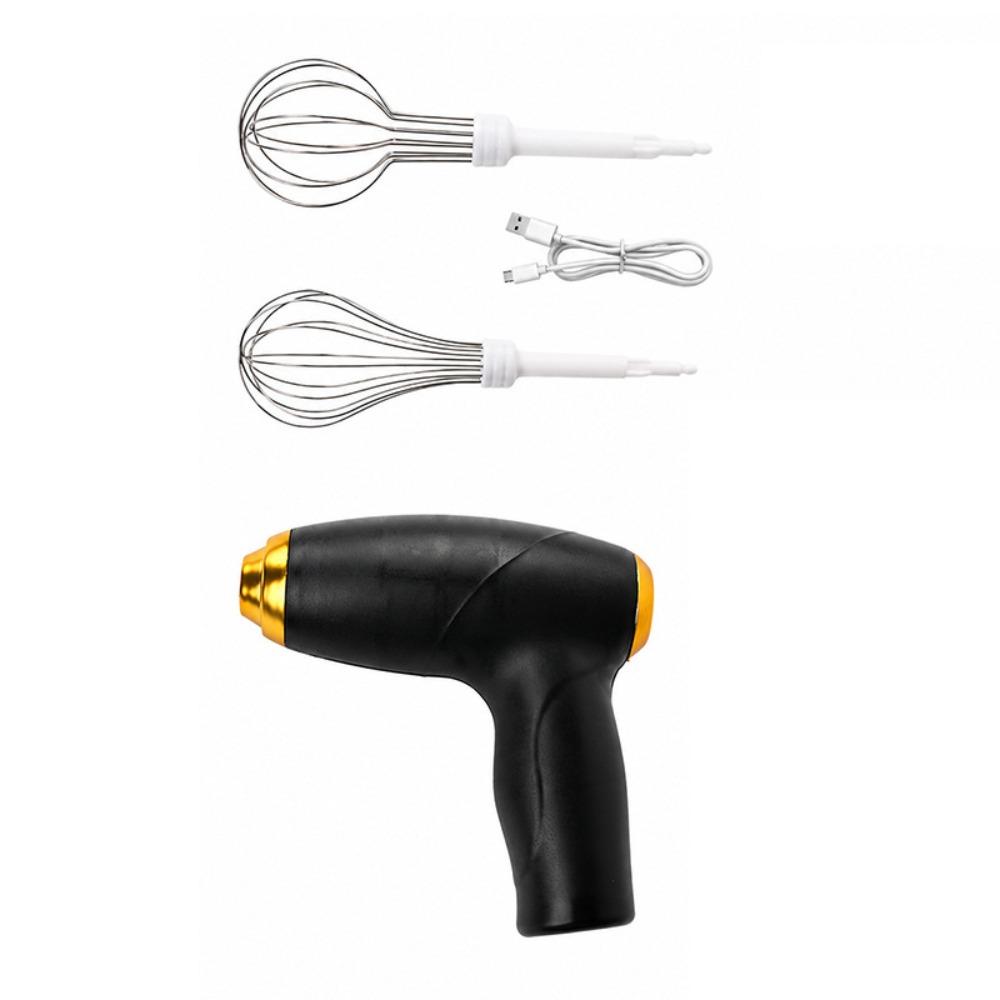 with Replacement Heads Electric Egg Beater Handheld Electronic Batter Stirrer Baking