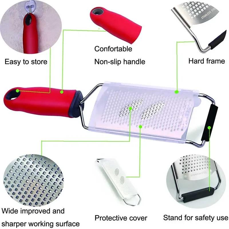 Stainless Steel Lemon Zester Fruit Peeler Cheese Zester Multifunction Fruit Vegetable Grater Cheese Peeler Shredder Kitchen Tool