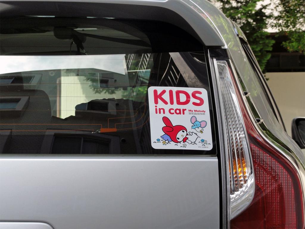 Sanrio My Melody KIDS in car drive sign sticker made in Japan LCS-596