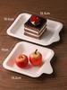 ZISIZ Disposable Rectangular Paper Dessert Plates