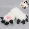 Faux Fur Animal Fursuit Paw Gloves Cartoon Anime Claw Mittens New Furry Gloves  Props