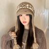 DIMANAF Women Hat Thick Knitted Hat Fashion Lady Floral Warm Winter Autumn