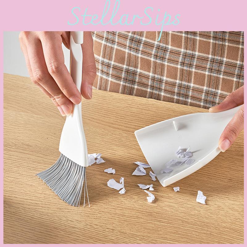Mini Desktop Broom And Dustpan Set With Soft Bristles For Home Cleaning And Dusting
