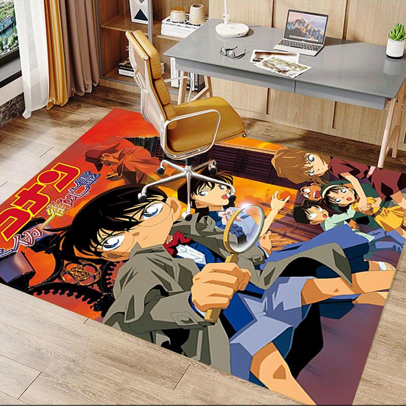 1pc Detective Conan Mystery Carpet for Playroom Bedroom Living Room Sofa Home Decor,kids Game Area Rug Non-slip Floor Mat Y72322