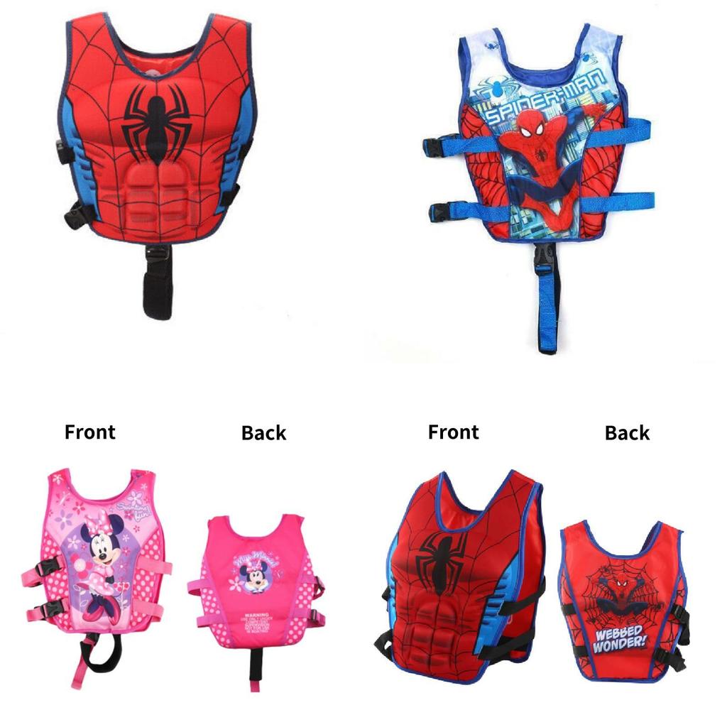 Muskel-flytevest for barn for vannaktiviteter, tegneserieprint, polyesterstoff
