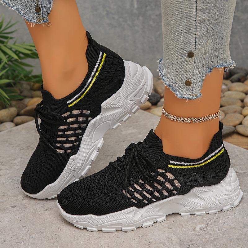 Women's New Flying Weaving Sports Shoes Casual Shoes Spring and Summer New Mesh Breathable Running Shoes