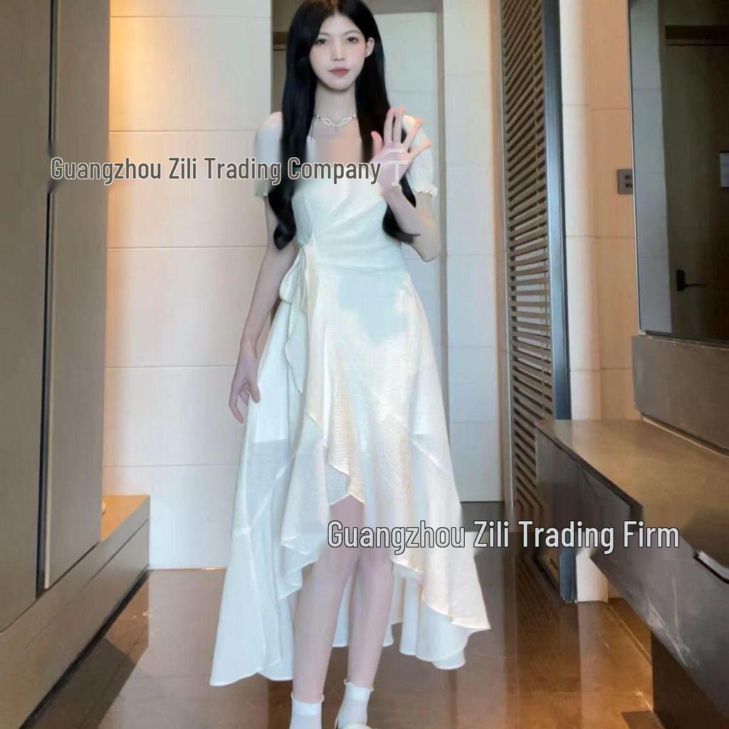New French Sweet Girl Style Slimming Fairy Net Yarn Dress