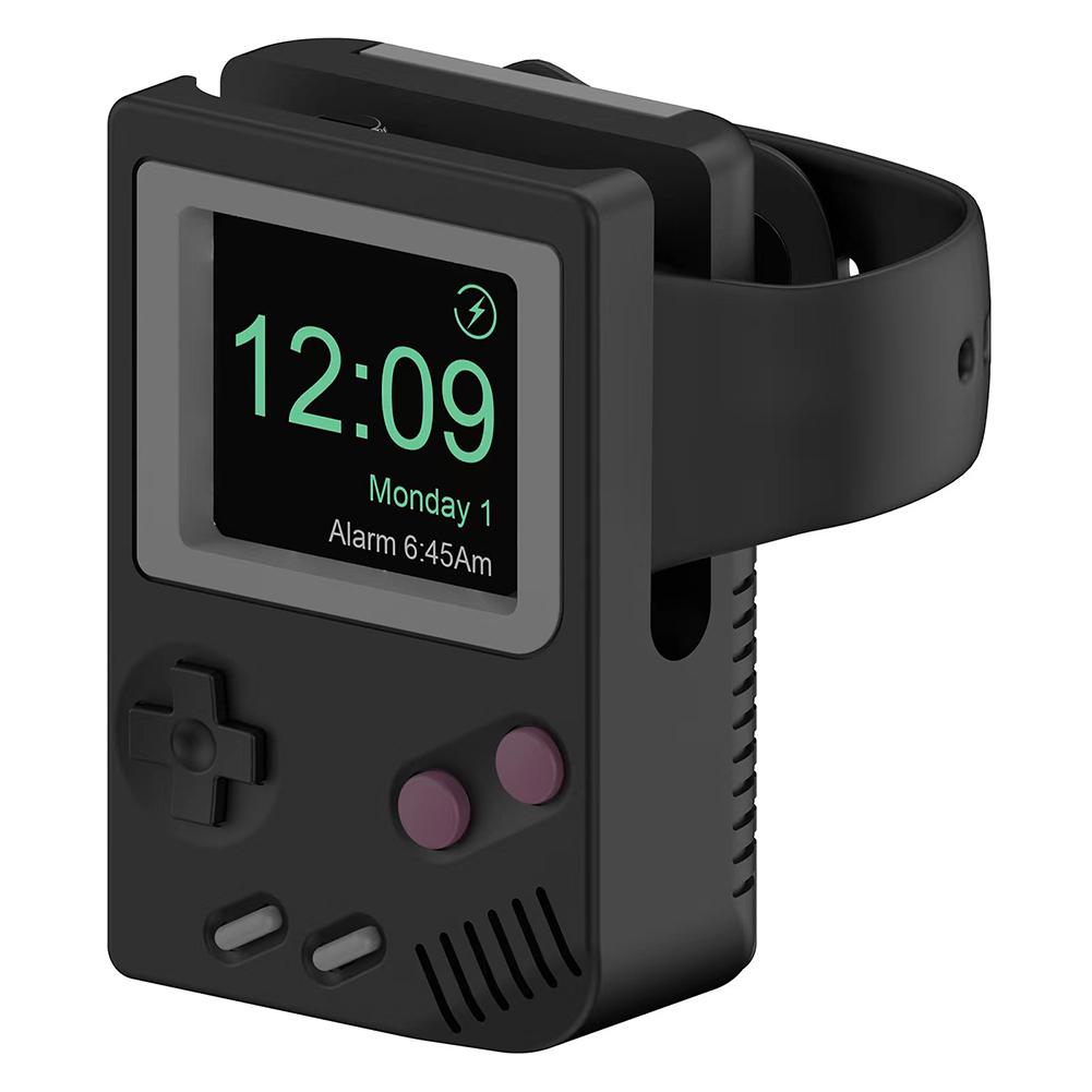 Suport de încărcare drăguț din silicon pentru Apple iWatch SE 8 7 6 5 4 3 2 1, bază de încărcare consolă jocuri retro, suport de birou pentru smartwatch