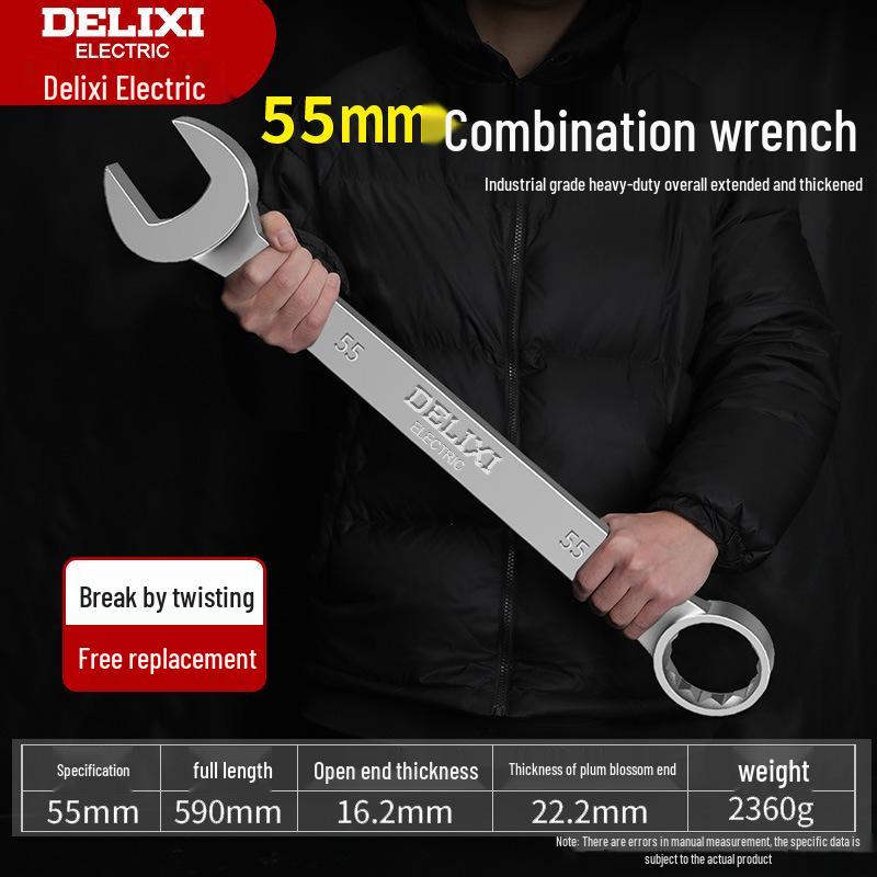 Delixi No. 10-13 Open-End Box-End Double-Ended Wrench Set