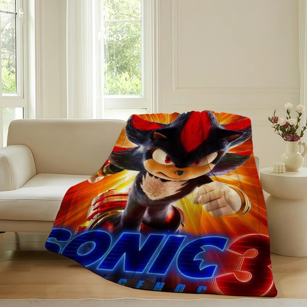 

Movie S-Sonices T-The H-Hedgehog 3 Blanket For Sofa Office Bed Plane Travel Sleep Read Relax Camping Soft And Warm 75cmx90cm