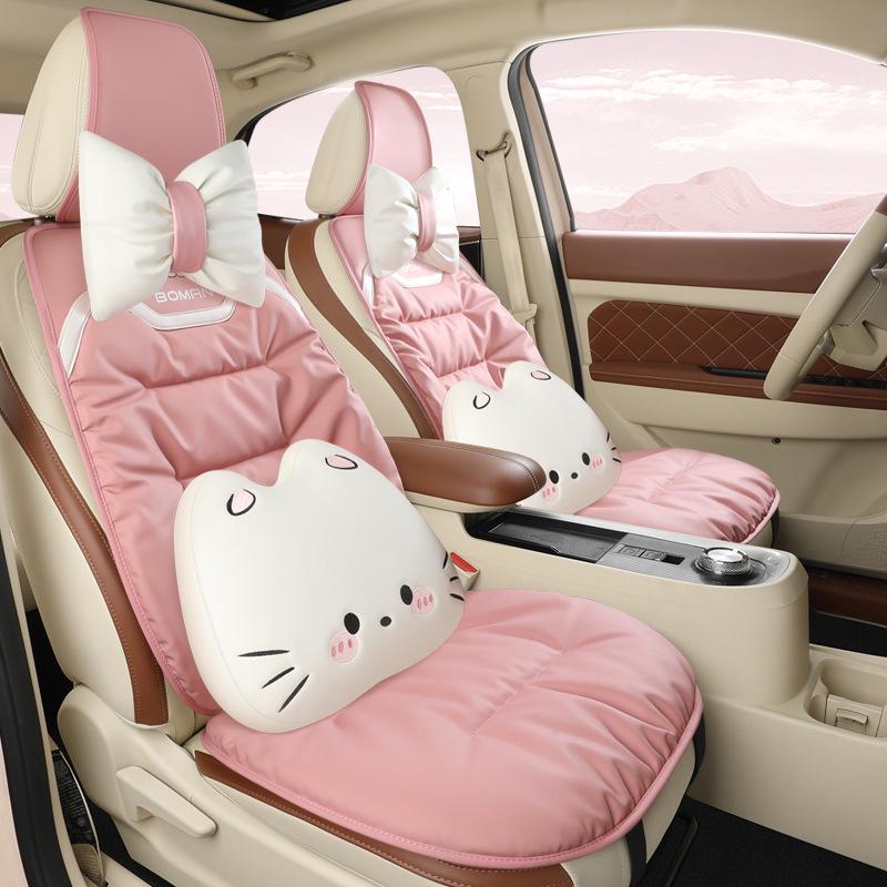 Napa Leather Car Seat Cushion - All-Season Cover for Mercedes-Benz, BMW, Tesla, Volkswagen