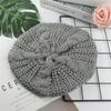 Women Girl Warm Ribbed Elegant Beret Hat Knitted Cap Painter Hat French Artist Cap
