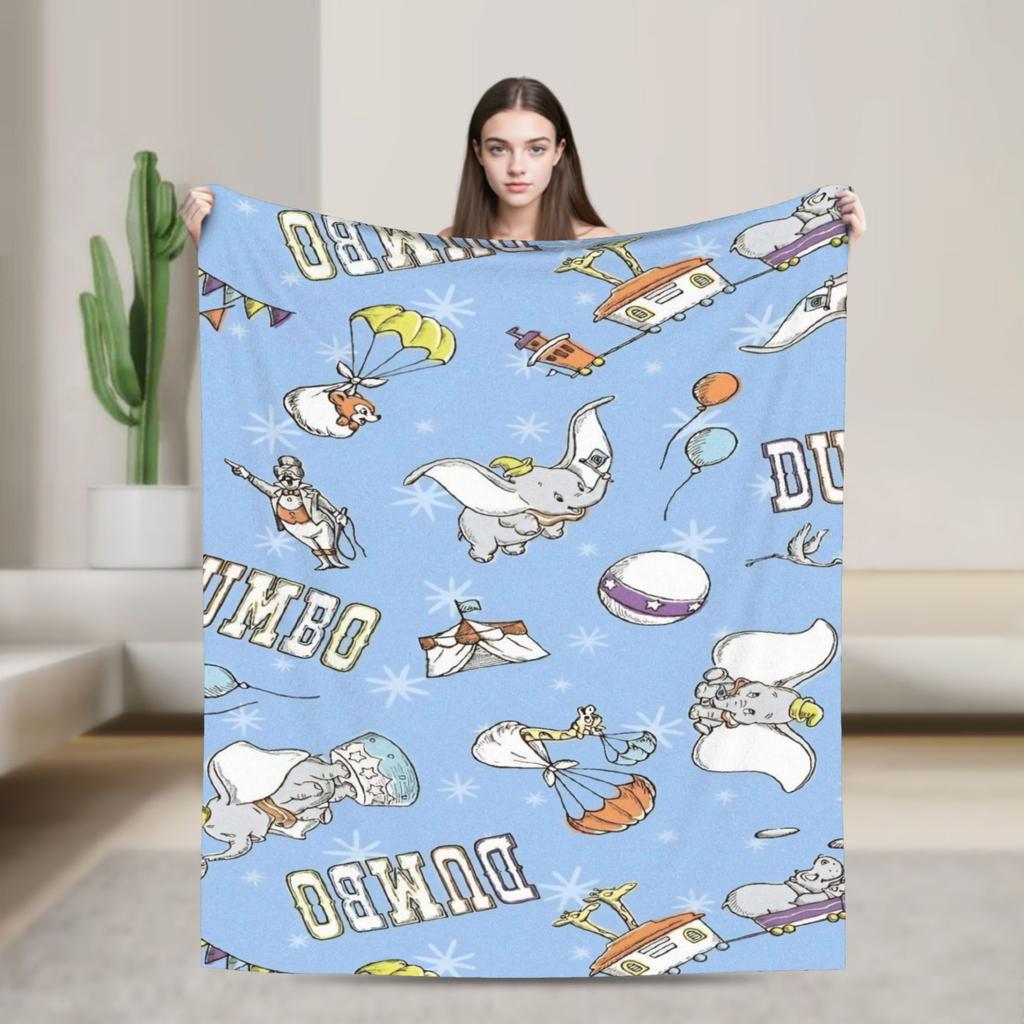 D-Dumbos Plush Blanket Child Flannel Throw Blanket For Couch Bed Super Soft Design Quality Bedspread Gift