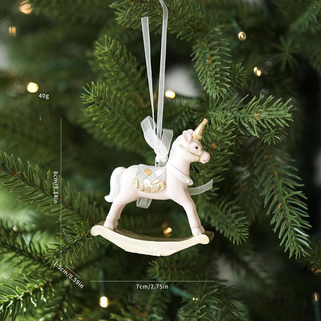 Retro-Style Elderly Boots, Snowman, & Bells Christmas Tree Hanging Decoration Resin Pendant Wreath