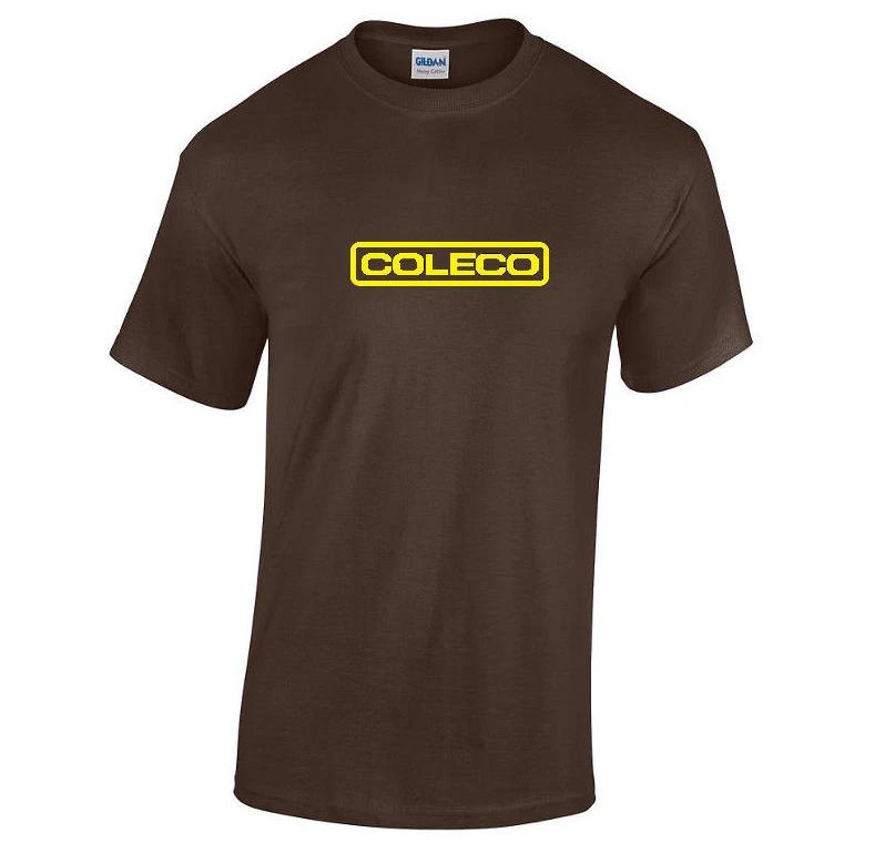 COLECO T-Shirt RETRO Video Game 80s GEEK Chocolate Brown Yellow Tee Shirt S-5XL XL