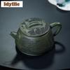 620ml Vintage Yixing Purple Clay Teapots Handmade Large Caliber Pot Raw Ore Green Mud Kettle Zisha Teaset Tea Services Ornaments