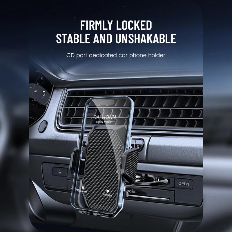 CD Slot Car Phone Holder Gravity Auto Lock Mount 360° Rotation Universal Smartphone GPS Navigation Cradle