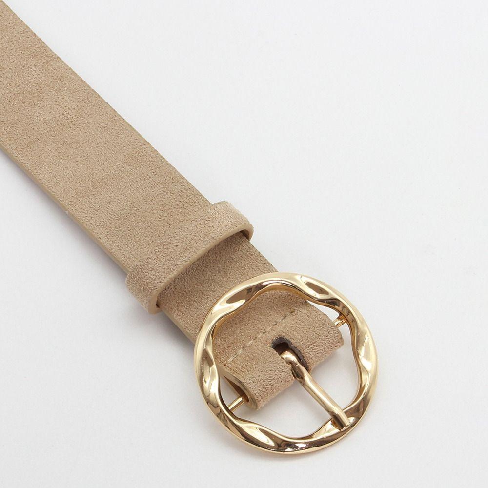 Luxury Design Suede Wide Belt PU Leather Business Waist Strap Pin Buckle Waistband Men Women