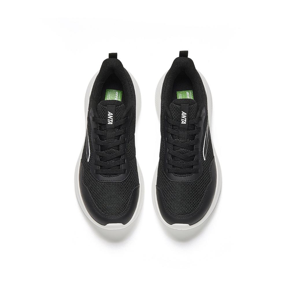 Anta Lightweight Shock Absorbing Running Shoes Women Sneakers Basic-Black Paper-White 922615541-4