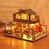 Casă de păpuși din lemn 3D oraș antic DIY model în miniatură Cadouri de Crăciun Jucării