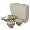 NOUSAKU Tin Sake Cup Set Sake 1 Katakuchi 100% (2 Cups, Small)