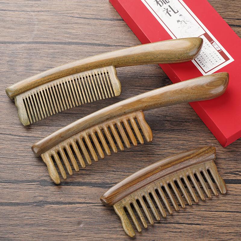 Green Sandalwood Wide-Tooth Massage Comb