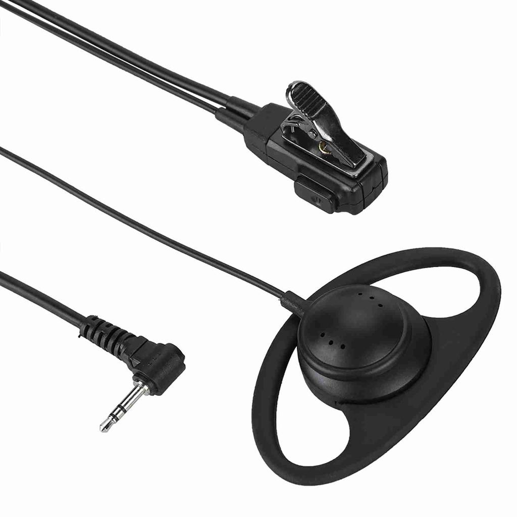 Słuchawka z haczykiem na ucho typu D, wtyk 2,5 mm, z przyciskiem PTT, do radiotelefonów Motorola