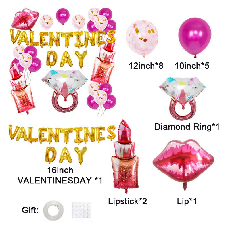 1Set Romantic Wedding I Love You Heart Aluminum Foil Balloons Heart Ballons Valentine Day Birthday Party Decorations