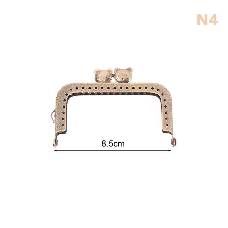 

10 шт./компл., 8,5/10,5/12,5 см, металлическая рамка для кошелька с кошачьей головой, застежка для клатча