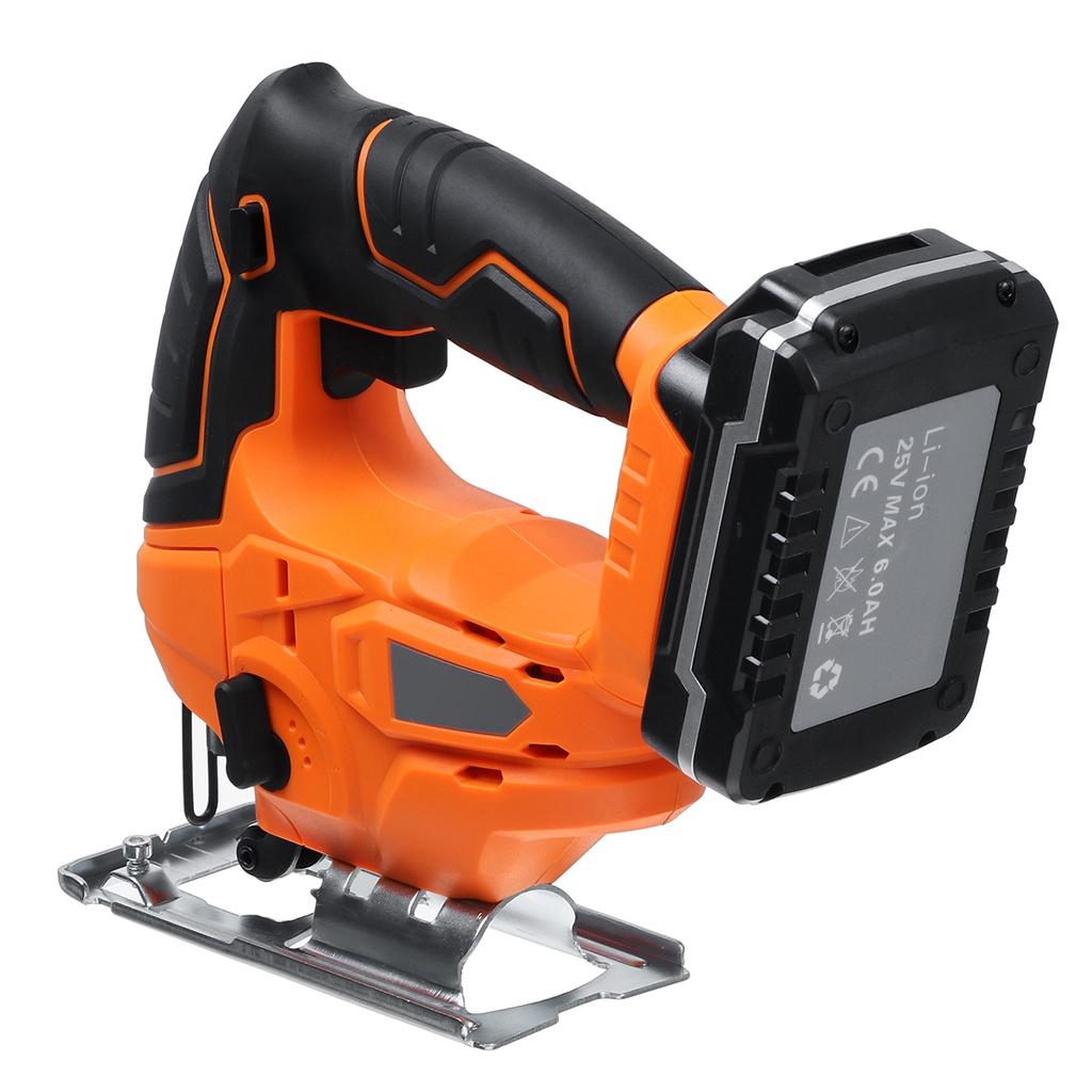 3000PM Cordless Jigsaw Adjustable Woodworking Electric Jig Saw Power Tool with 6000Mah Battery