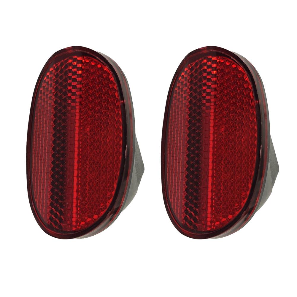 2 Pcs Bicycle Oval Rear Mudguard Reflector Bike Oval Rear Fenders Reflector Bicycles Safety Warning Reflector