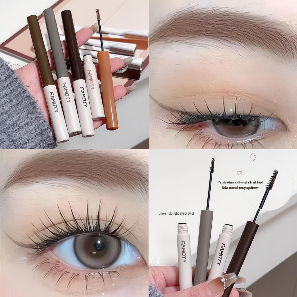 3D Deep Brown Waterproof Eyebrow Mascara - Long-lasting, Non-fading, Smudge-proof, Natural Finish, Easy To Apply.