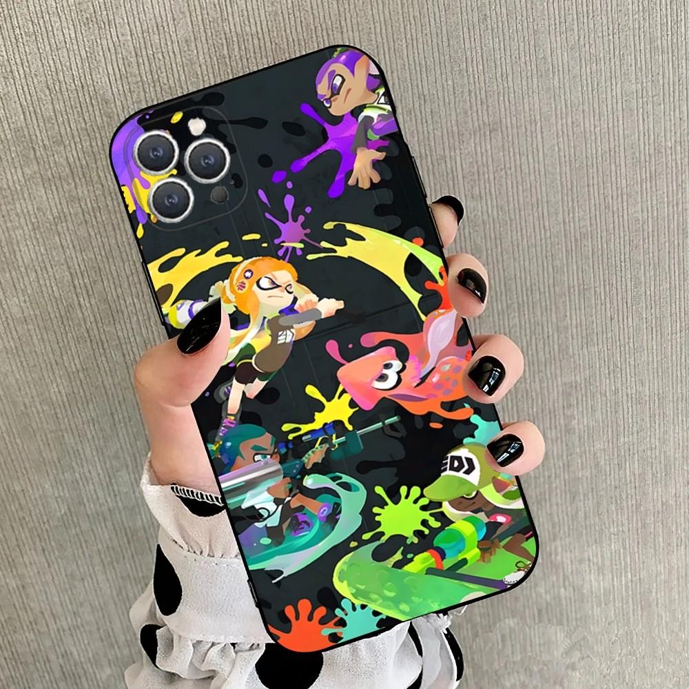 

Game S-Splatoon 2 3 Phone Case For iPhone 15,14,13,12,11,Plus,Pro Max,XS,X,XR,SE,Mini,8,7 Soft Silicone Black Cover iPhone8