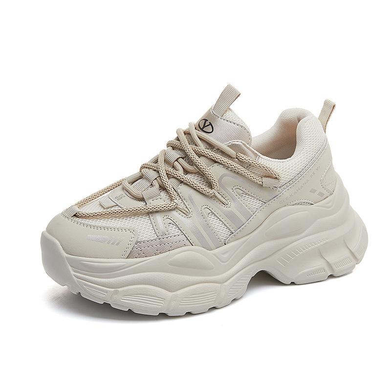 Fashion 5.5CM Air Mesh Synthetic Microfiber Leather Casual Breathable Vulcanize Summer Platform Sneakers Women Shoes High Brand