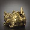 Retro Small Cat Brass Metal Statue Ornament Animal Figurines Figurine House Decoration Office Desktop Ornaments Mini Statue