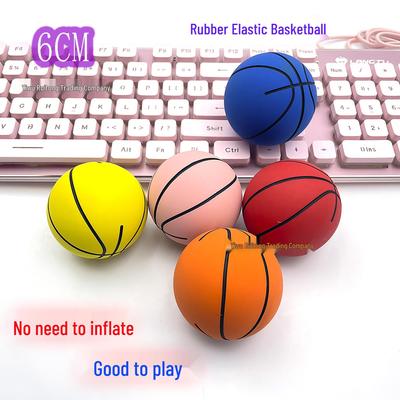 6CM High Elastic Rubber Bouncy Ball for Parent-Child Interaction and Kids' Stress Relief - Mini Basketball Claw Machine Toy
