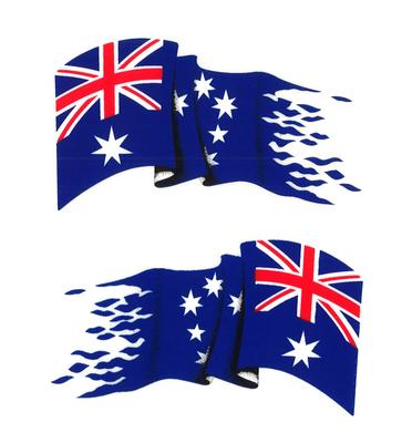 Toyo Mark Seisakusho Australia Flag Sticker Flapping Right and Left