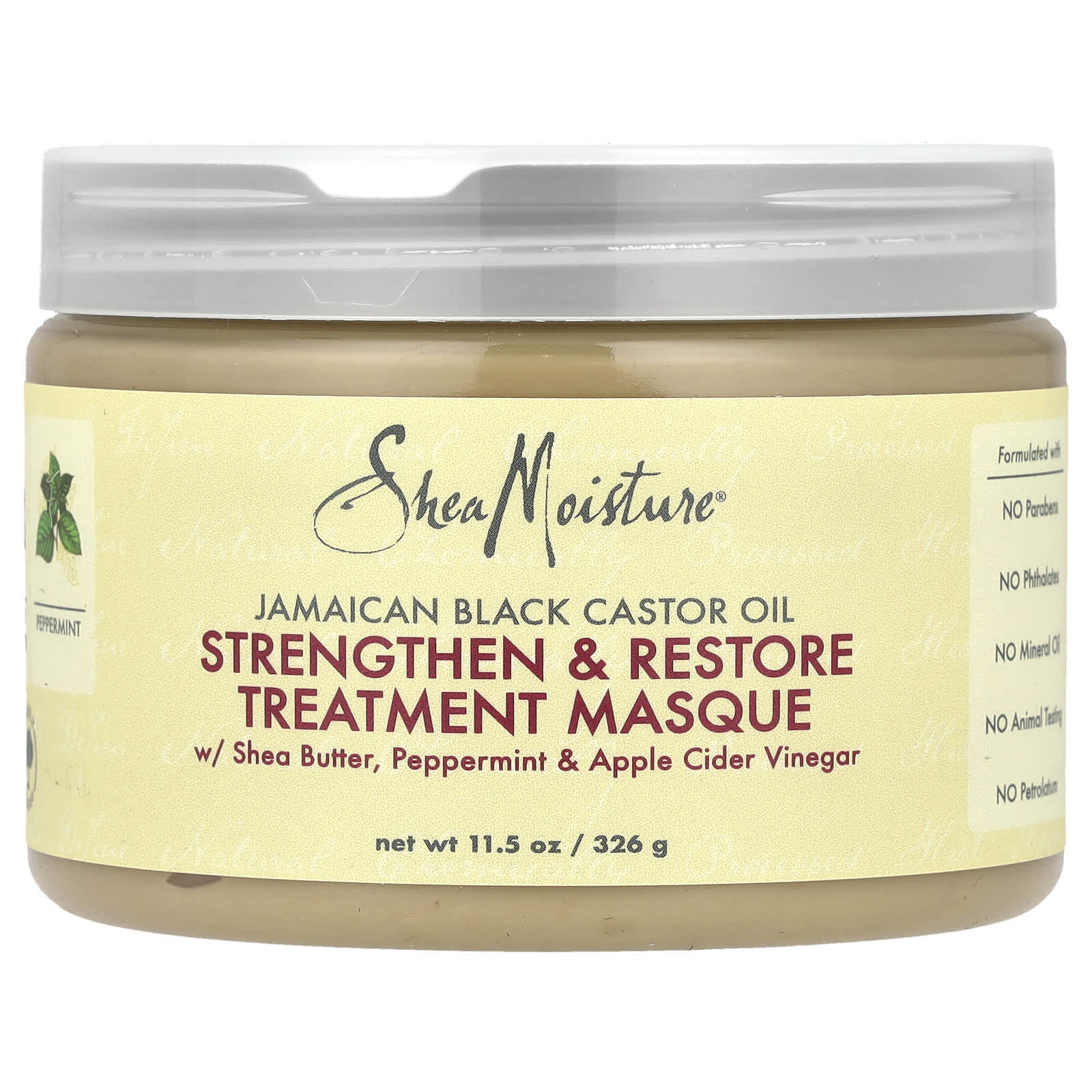 SheaMoisture, Ямайское черное касторовое масло, укрепляющая и восстанавливающая лечебная маска, 11,5 унций (326 г)