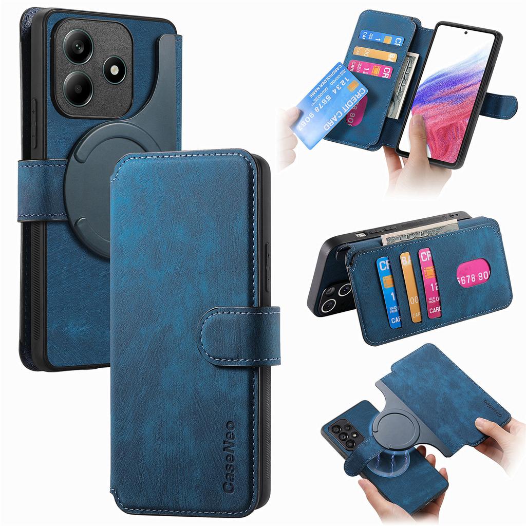 For Xiaomi Redmi Note 14 5G Magnetic Case CASENEO Detachable Leather Phone Wallet Cover