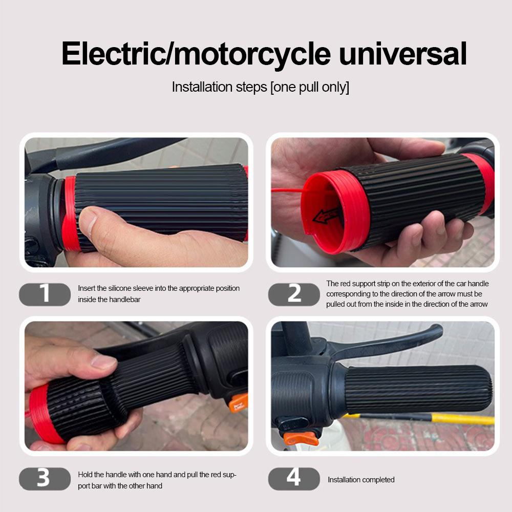 Non Slip Handle Bar Grip Self Shrinking Handlebar Brake Cover Universal Non-slip Silicone Moto Modification Riding Equipment Protective Covers