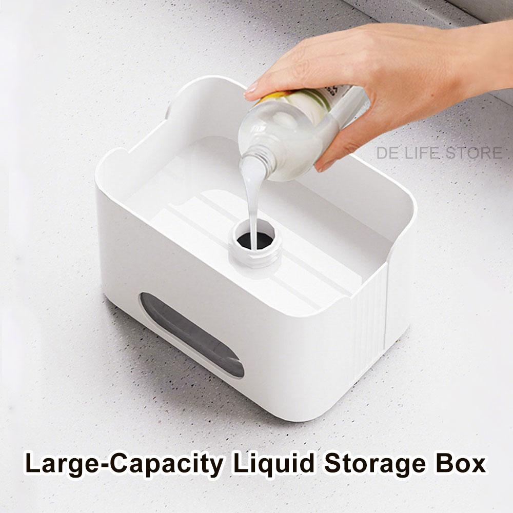 Kitchen Dishcloth Storage shelf For Sink Soap Sponge Holder Liquid Soap Organizer Box Drain Rack Kitchenware Sink Organizer