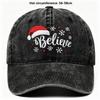Embroidered Snowflake Baseball Cap Adjustable Strap Cotton Snowflake Embroidered Hat Breathable Vintage Wash Baseball Cap