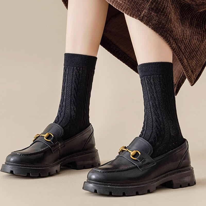 Forty twist knit fashion compression socks 6-color set 6-piece set