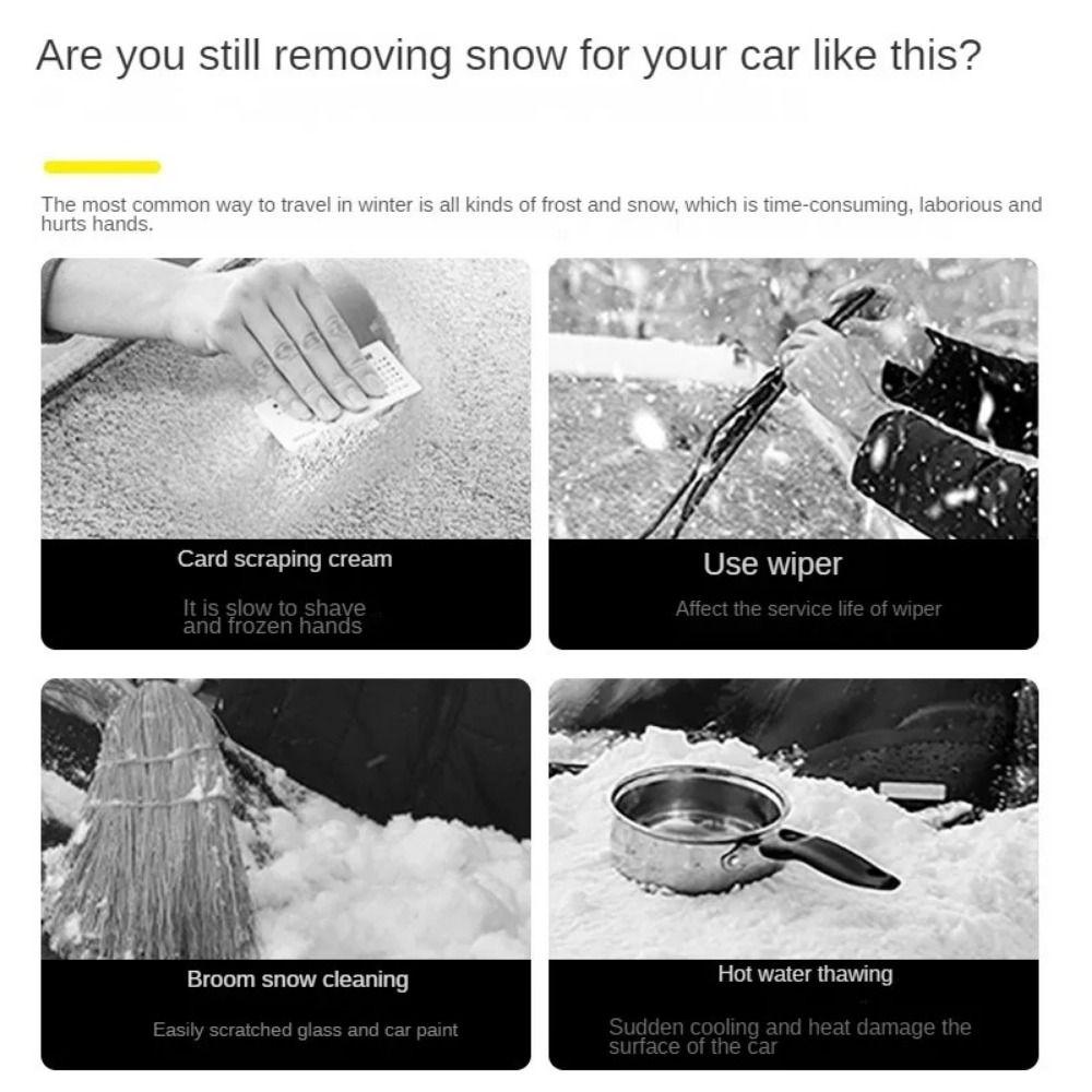 2 in 1 Snow Cleaning Scraping Tool Zinc Zinc Alloy Ice Breaker Car Windshield Ice Scraper  Clearing Stone