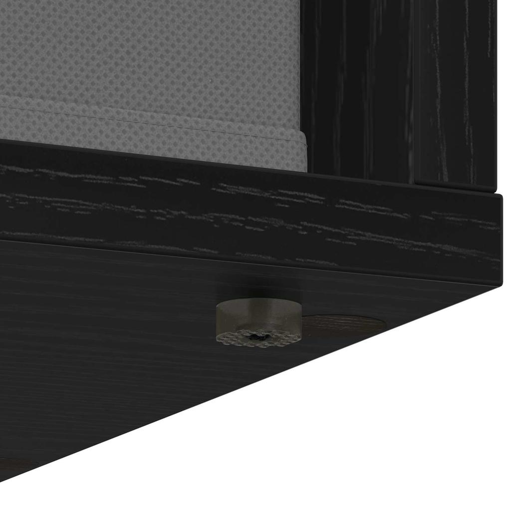 Sideboard with Drawers Black Oak Effect 35 x 32 x 99.5 cm
