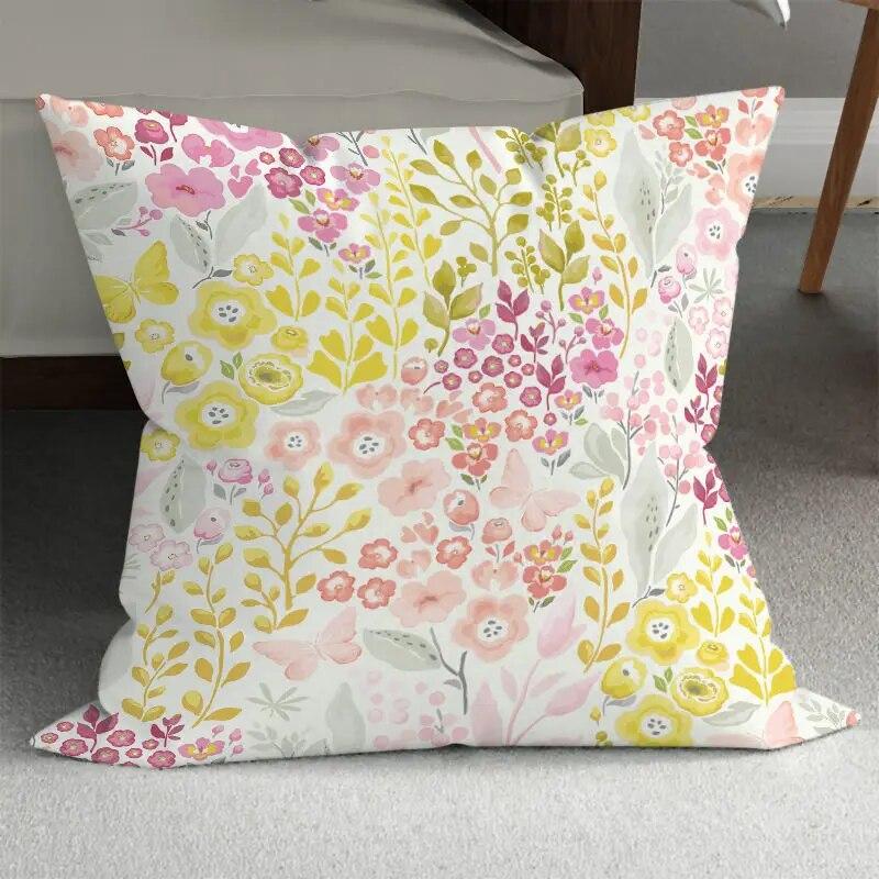 Spring Beautiful Pillowcase Abstract Floral  Living Room  Bed Sofa