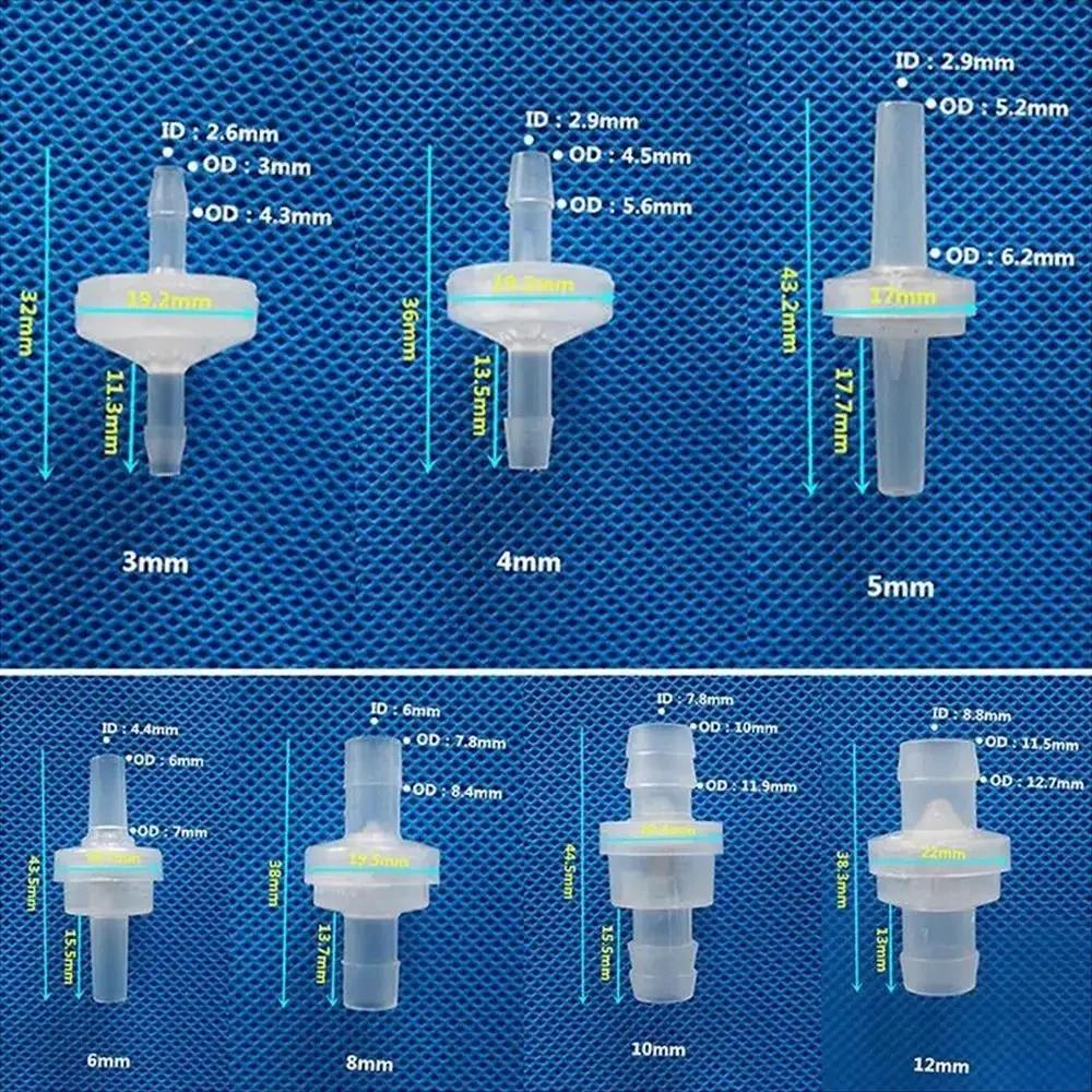 1/5Pcs Pagoda Inline Plastic Check Valve Gas Liquid Water Fluid Diameter 3/4/6/8/10/12mm One-Way Valve One Way Non-Return