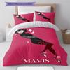 Hotel Transylvania Mavis Dracula Pattern Bedding,Quilt Set Quilt Cover Pillowcase Home Birthday Gift (1 * duvet cover + 2 * pillowcase, without core)