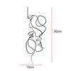 Metal Wall Painting Iron Wall Hanging Decoration Nordic Woman Silhouette Home Decor Macrame Wall Ledges Living Room Decor Gift