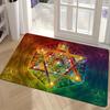 Six Pointed Star Pop Design Decor Door Mats Kitchen Rugs Non-Slip Home Bathroom Rugs Bath Mat Carpet for Home Sink Laundry Decor